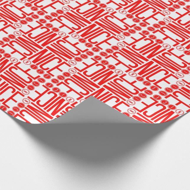Red & White Nice Christmas Wrapping Paper (Corner)