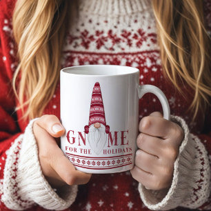 Red & White Nordic   Gnome For the Holidays Coffee Mug