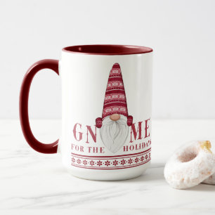 Red & White Nordic Gnome For the Holidays Mug