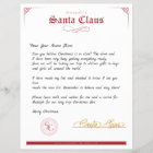 Red White Official Letter From Santa Claus | Zazzle