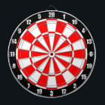 Red & White on Black Dart Board<br><div class="desc">Red & white on black Dart Board.</div>