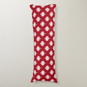 red white paper lanterns oriental pattern body pillow (Front Vertical)