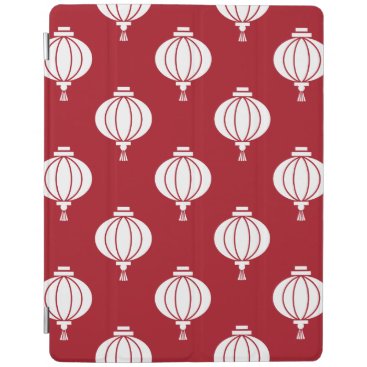 red white paper lanterns oriental pattern iPad smart cover