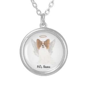 Papillon Dog, Fine Art, Silver Pendant