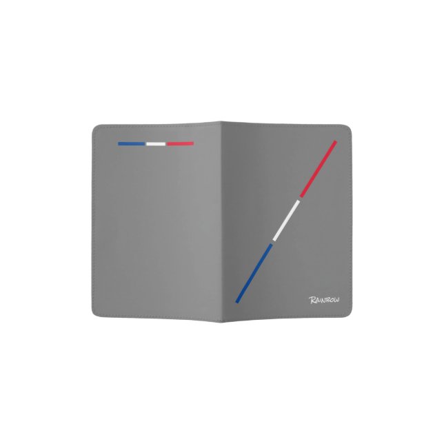 Red-white passport protector rainbow holder (Opened)