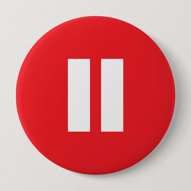 Red & White Pause Button (Front)