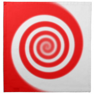 Red & White Peppermint Candy Swirl Cloth Napkin