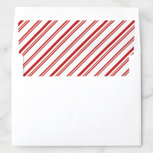 Red & White Peppermint Stripes Envelope Liner