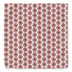 Red White Peppermint Swirl Mint Candy Christmas Bandana