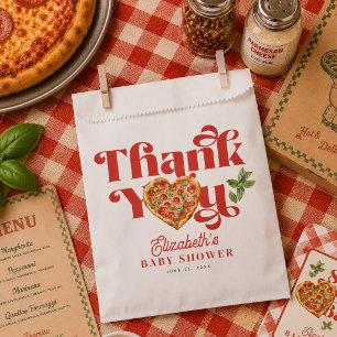 Red White Pizza Themed Favor Bag