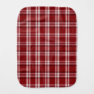 Red White Plaid Baby Burp Cloth