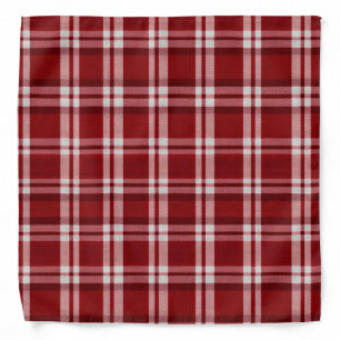 Red White Plaid Bandana
