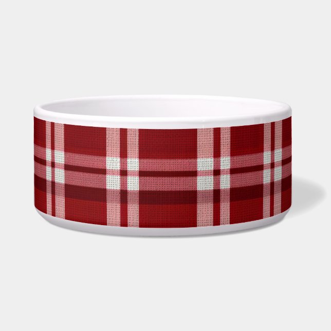 Red White Plaid Bowl (Front)
