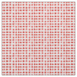 Red White Plaid Stripes  Fabric