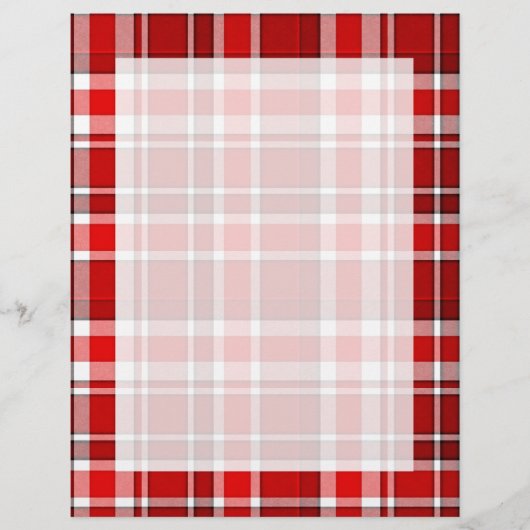 Red White Plaid Tartan (Front)