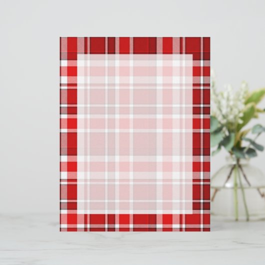 Red White Plaid Tartan (Standing Front)