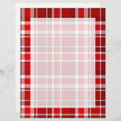 Red White Plaid Tartan (Front/Back)
