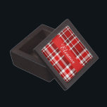 Red White Plaid Tartan | Add Your Name Jewelry Box<br><div class="desc">This red and white plaid design has a repeating checked / tartan pattern that's lightly textured. It's a bright,  stylish plaid pattern.</div>