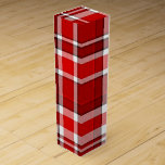 Red White Plaid Tartan Wine Box<br><div class="desc">This red and white plaid design has a repeating checked / tartan pattern that's lightly textured. It's a bright,  stylish plaid pattern.</div>