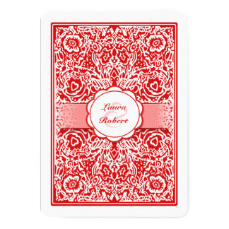 Red & White Playing Card - Hearts Wedding Invite
