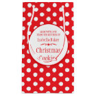 Red white polka dot cookie swap / baking gift bags
