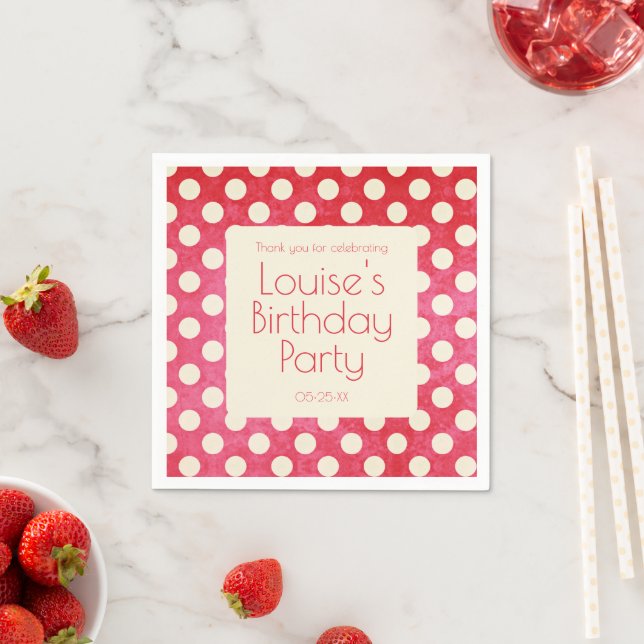 Red White Polka Dot Napkins (Insitu)