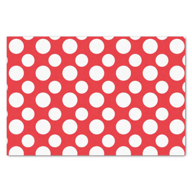 Red White Polka Dot Pattern Tissue Paper Zazzle