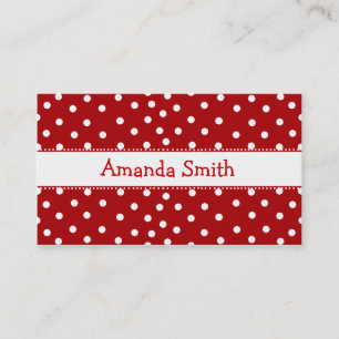 Red & White Polka Dot Play Date Card