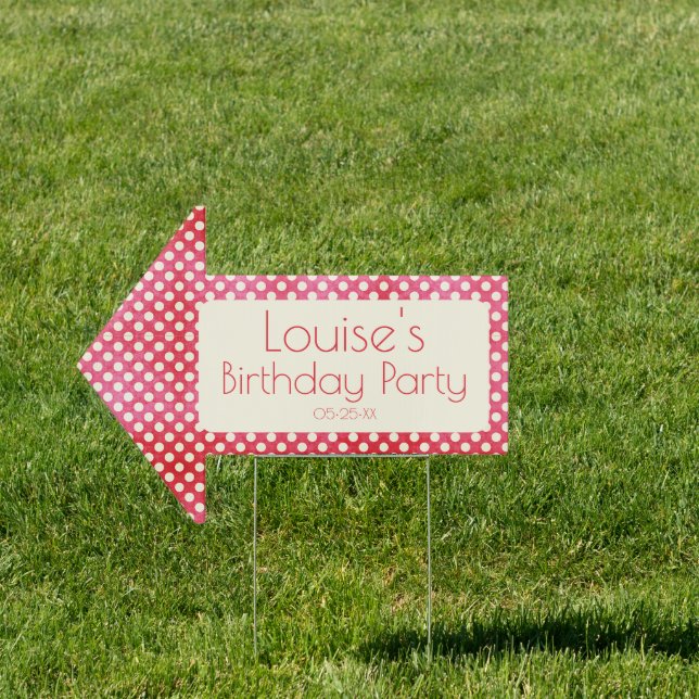 Red White Polka Dot  Sign (Insitu)