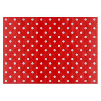 Red White Polka Dot Spot Pattern Cutting Board