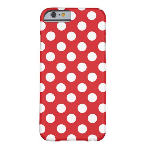 Red  White Polka Dots Barely There iPhone 6 Case