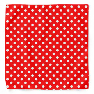 Red White Polka Dots Design Bandana