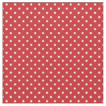 Red &amp; White Polka Dots Fabric