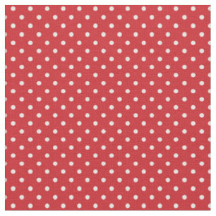 Red & White Polka Dots Fabric