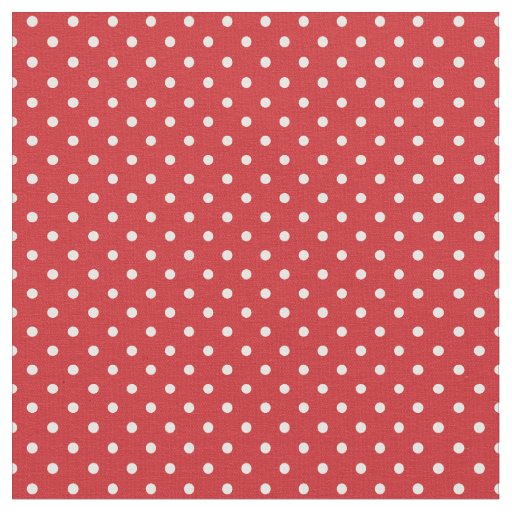Red & White Polka Dots Fabric