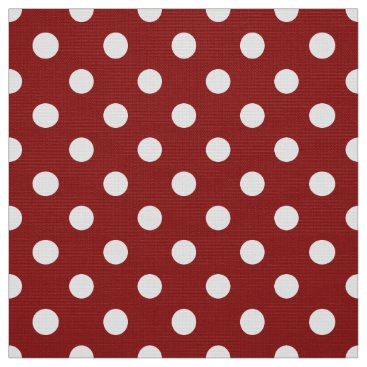 Red white polka dots pattern fabric