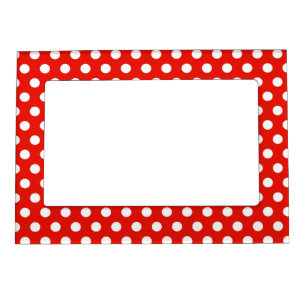 Red White Polka Dots - Picture Magnetic Frame