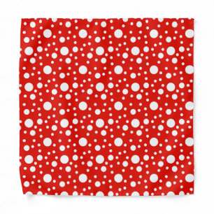 Red White Polka Dots Spot  Bandana