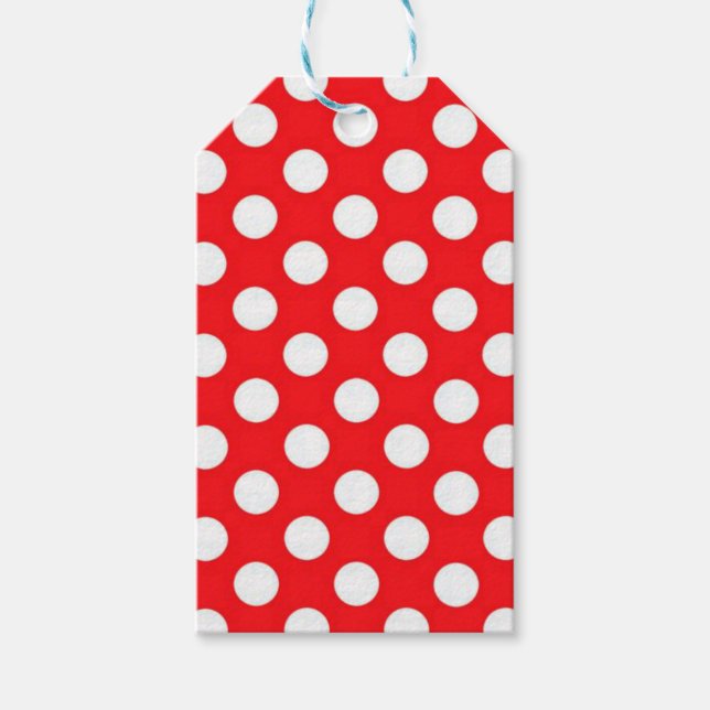 Red White Polka Dots | Tags (Front)