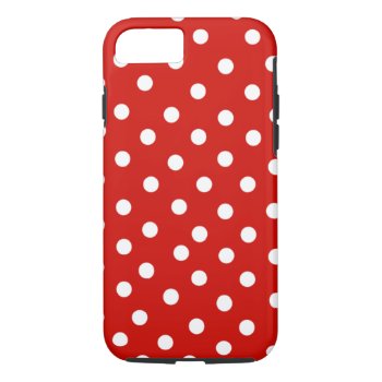 Red White Polkadot Iphone 8/7 Case by Case_Depot at Zazzle