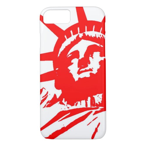 Red  White Pop Art Lady Liberty iPhone 7 Case