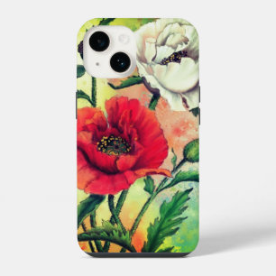 Red White Poppies iPhone Case