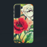 Red White Poppy Flowers Samsung Galaxy S22 Case<br><div class="desc">Beautiful Red White Poppies - MIGNED Painting Design</div>