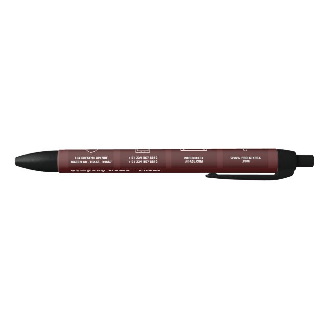 Red & White Professional Icon, Company/Event Pen (Bottom)