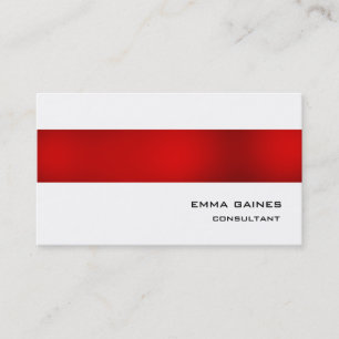 Red White Professional Impressive Trendy Business Card