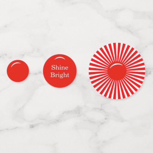 Red White Rising Sun Graduation Table Confetti | Zazzle