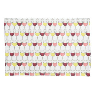 Red White Rosé Wine Glasses Winery Cocktails Pillow Case