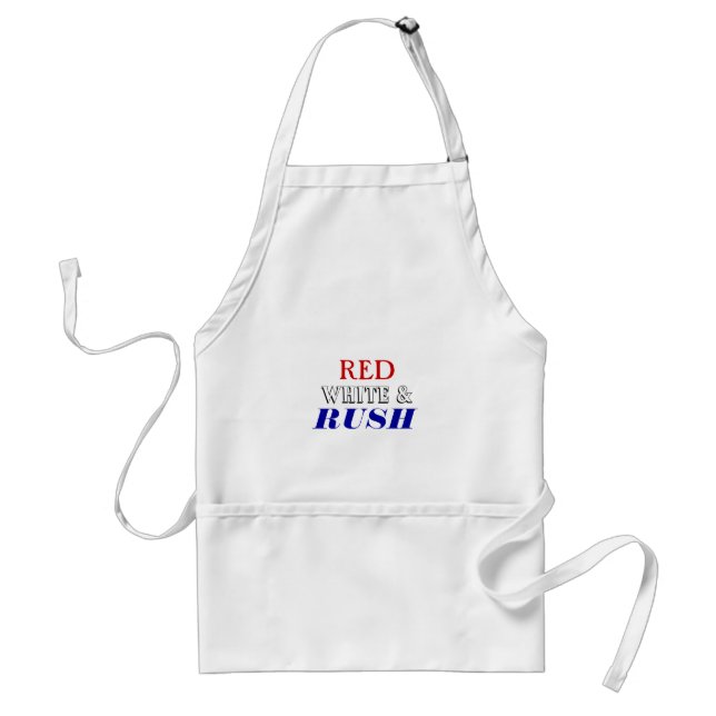 Red White Rush Adult Apron (Front)