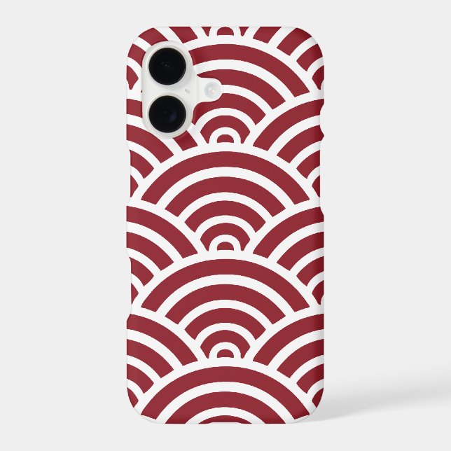 Red & White Scallop Pattern iPhone 7 Case (Back)