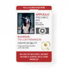 Red White Service Dog Logos & Photo ID